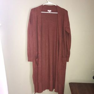 Debut Burnt Orange Super Soft Duster Cardigan